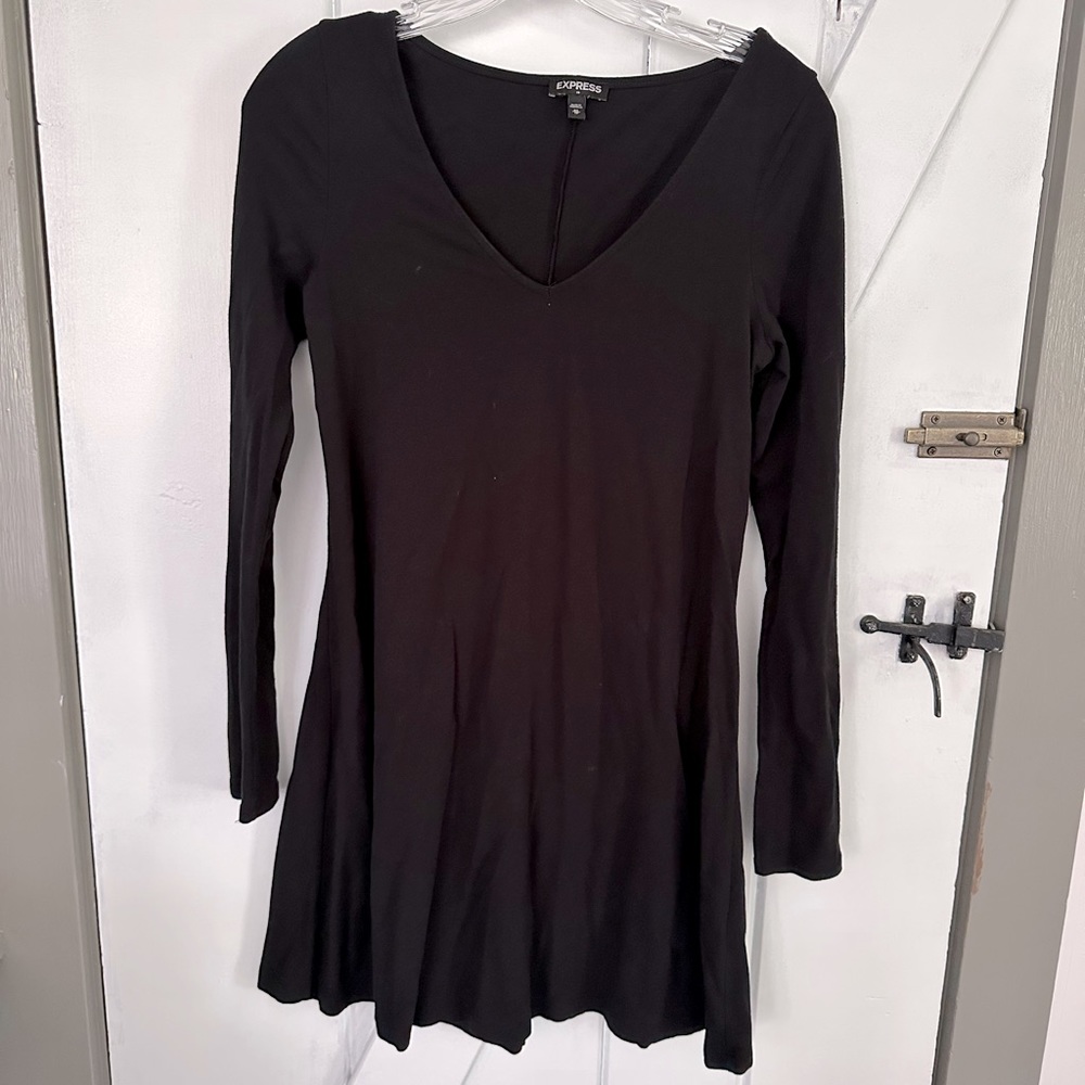 Express black long sleeve dress, size S